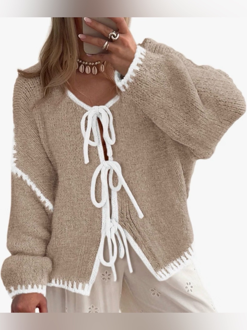 Pretty Garden Tie Front Cardigan